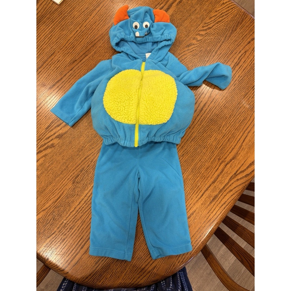 Carter's Halloween Blue Monster Plush Costume Set 18 Mo Halloween Dress Up